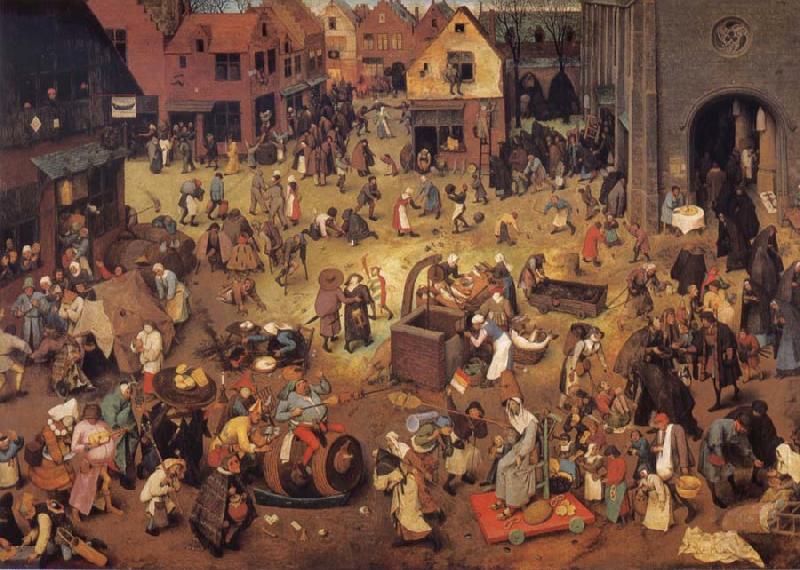 BRUEGEL, Pieter the Elder The fright between Carnival and Lent